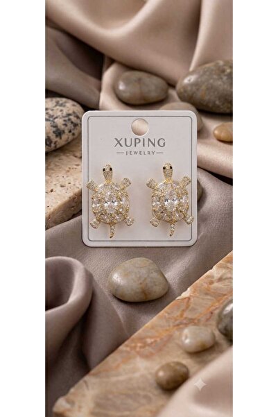 XUPING JEWELRY Xuping Paslanmaz Kararmaz 14 Ayar Altın Kaplama Şık Küpeler