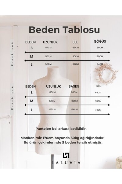 Laluvia Kahverengi Donna Kruvaze Yaka Yelek Pantolon Takım - 3y8496
