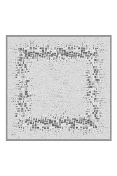 Aker Gray 90X90 Silk Crepe Satin Scarf