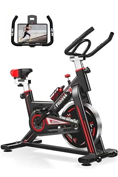 FLEXET Exercise Bike with iPad Holder, Home Gym Exercise Bike with LCD Screen...