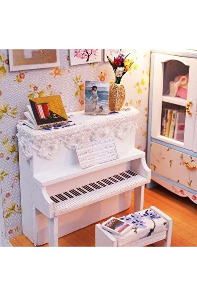 CasaDesteapta.ro Kit DIY Căsuță Miniaturală din Lemn cu Mobilier, Accesorii ș...