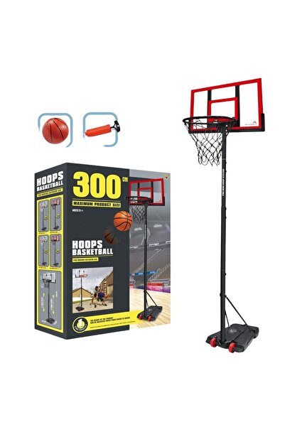 Blue Toys Στεφάνι Μπάσκετ με Βάση και Ρυθμιζόμενο Ύψος 240-300εκ. (MKX143282)
