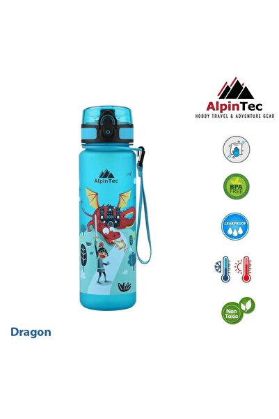 ALPINPRO Πλαστικό Μπουκάλι Παιδικό 500ml Aqua Dragon (C-500AG-DR)
