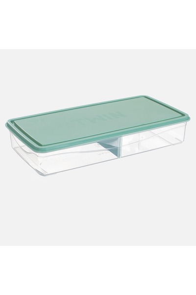Z Store Recipient pentru alimente cu 2 compartimente și capac, verde mentă, 1.2L