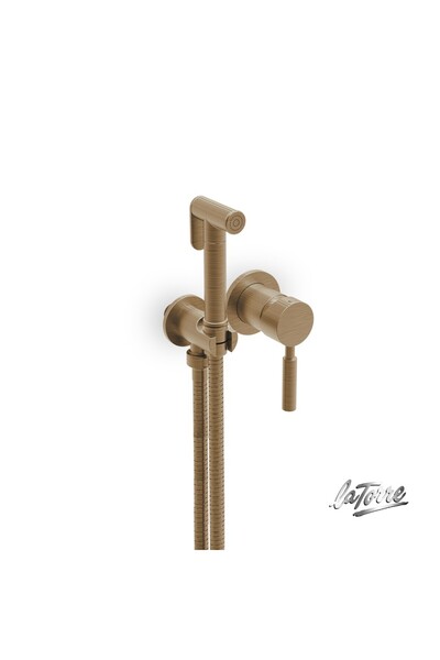LA TORRE Flush mix / Tech Inox Antique Brass Μίκτης Εντοιχισμού 2 Οπών με Ντο...