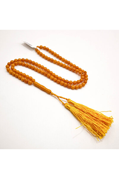 Generic Afghan Musk Rosary 99 Beads 5.5mm Golden Amber Prayer Beads 12.5g Yel...