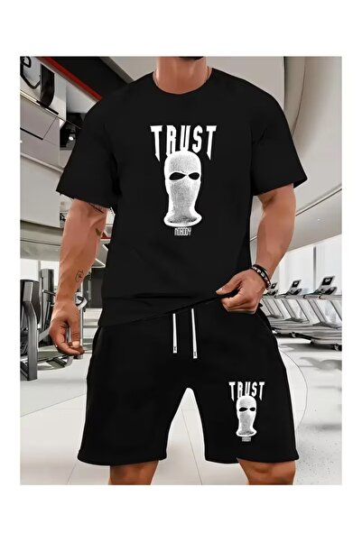 cto your style Set pantaloni scurți cu imprimeu Trust pentru bărbați, 100% bu...