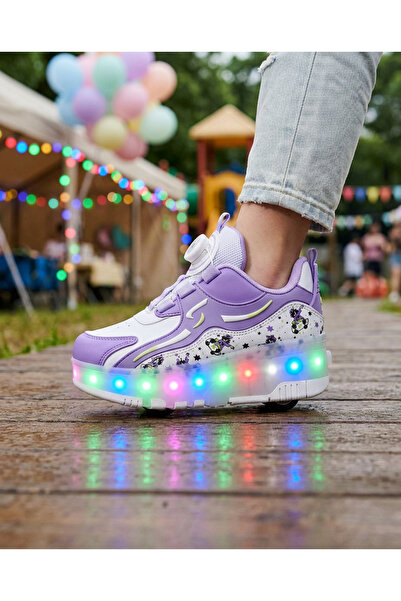 ROCKY Parlayan Adımlar Çocuk Patenli Ayakkabı Işıklı LED Tekerlekli Spor Ayak...