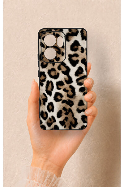 Vip Case Oppo Reno 13F Uyumlu Leopar Derisi Desenli Silikon Kılıf