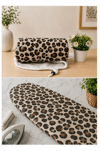 pionny Keçeli Ütü Masası Kılıfı - 55x140 cm - Leopar