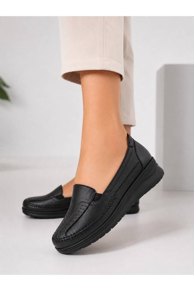 YADE MODA Genuine Leather Full Orthopedic Heel Supported Poly Sole Lightweight Design Women'S-Mother's Shoes