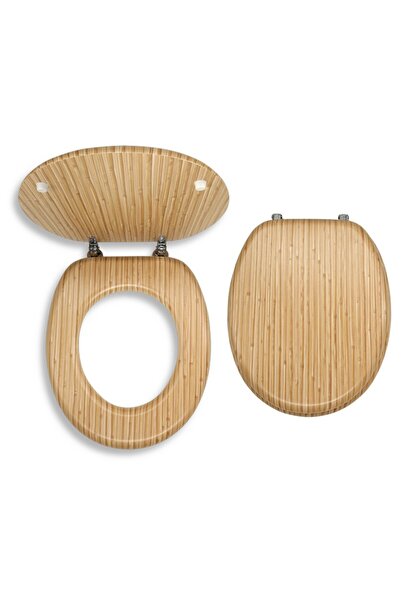 FERRO WC SEATS WC/BAMBUS Κάλυμμα λεκάνης MDF με καπλαμά Π37,5cm