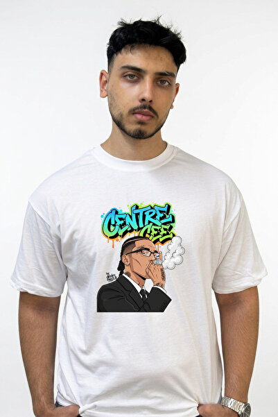 Anetos Central Cee_54 Design Printed Oversize White T-Shirt