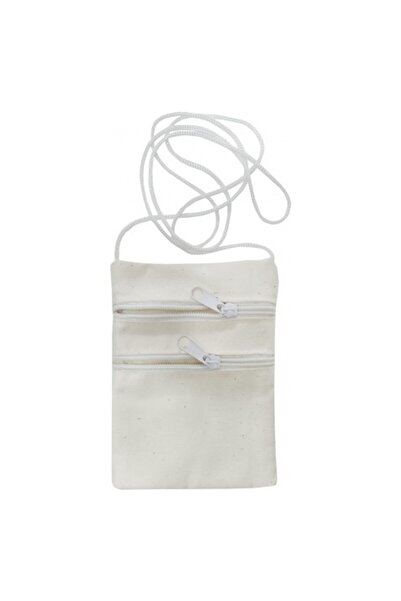 Yasir Neck Strap Money Pouch, Double Compartment, White Color, 5 Pieces, Mone...