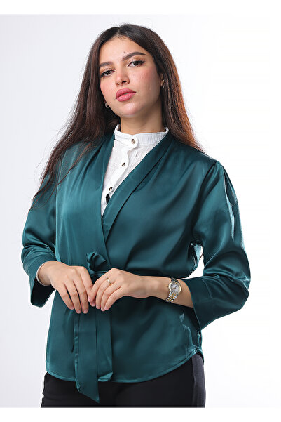 BRATO Blouse Two-Piece Satin