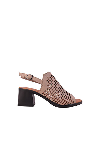 Hobby Women's Heeled Sandals with Thick Heel and Buckle