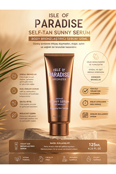 Isle Of Paradise Self-Tan Body Bronzer 125 ML - Doğal Bronzluk Sağlayan Vücut...