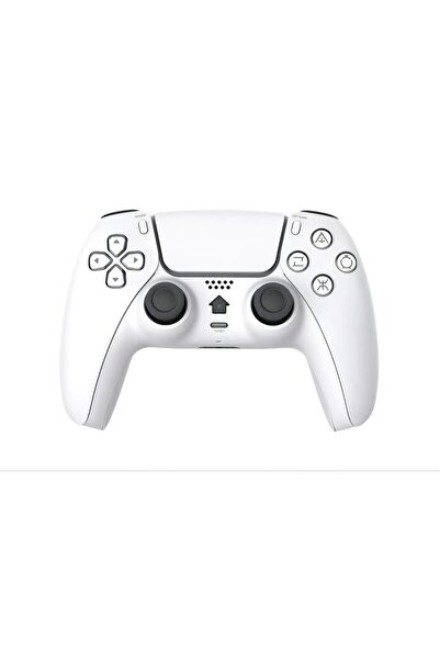 Başkenttekno PS 4 Uyumlu Oyun Kolu Kablosuz Titreşimli Oyun Kolu P4 Plus Beyaz