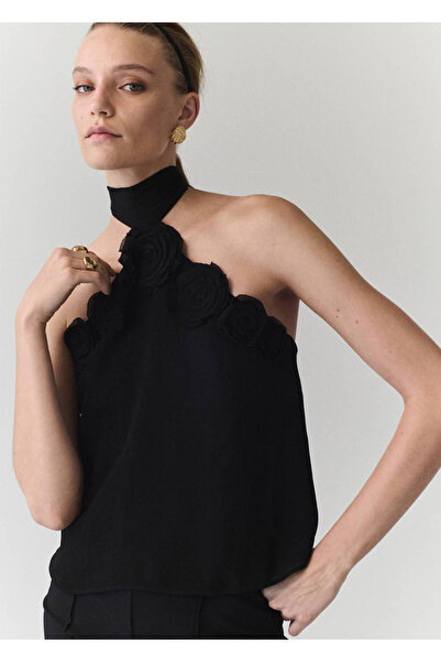 MANGO Woman Chiffon halter top