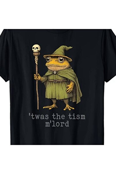 1001 Line Twas the 'Tism M'Lord Funny Wizard Frog Witch Hoodie SweaterMen's S...