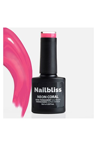 NAIL Ojă semipermanentă Corai Neon, 8 ml – culoare intensă, luciu și rezistență