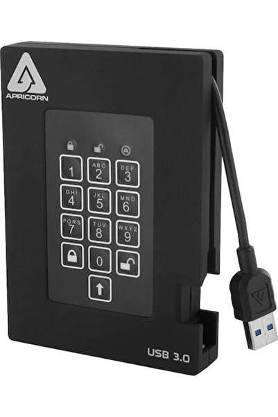Apricorn Aegis Fortress USB 3.0 Extern 2.5 " HDD 1TB Negru