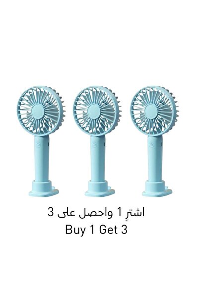 Mumtaz Blue Portable Mini Handheld Fan with 4500mAh 21700 Battery, 6 Adjustab...
