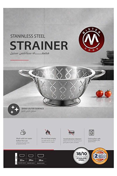 MISTERCOOK Mister Cook Chefline Stainless Steel 18/10 Strainer – Durable Prem...