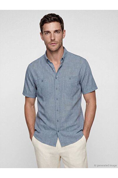 LC Waikiki Regular Fit Men's Linen Look Shirt