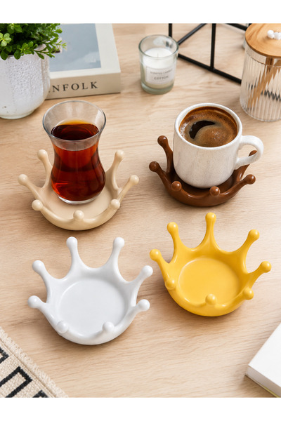 ARPAT NEXT Decorative 4 Piece Colorful Droplet Coasters