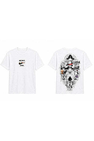 TOMRİS TASARIM One Piece Monkey D. Luffy P.K Anime Oversize T-Shirt