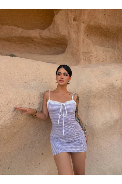 kırmızı butiks Lila Siena Pötikare Dress