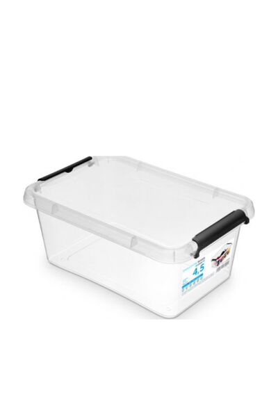 Orplast Plastic Storage Box with Lid Transparent 4.5lt
