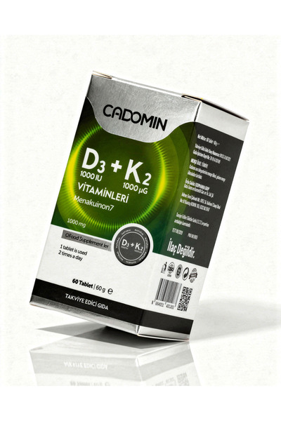 cadomin D3-K2 Vitamins Supplementing Food 1000 Mg 60 Capsules
