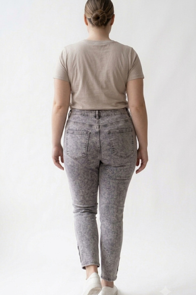 diaves Düğme Detay Büyük Beden Skinny Kot Pantolon