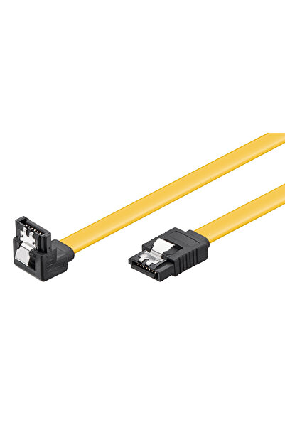 goobay καλώδιο SATA 95018, γωνιακό, 6Gbps, 0.3m, κίτρινο