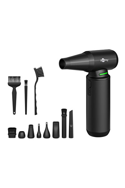 goobay ηλεκτρικό air duster 77831 με φακό, 180W, 6000mAh, μαύρο