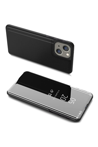 POWERTECH θήκη Clear View MOB-1666 για iPhone 13 mini, μαύρη