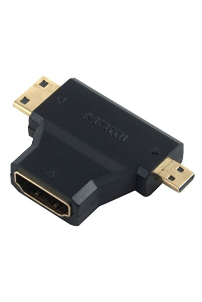 POWERTECH αντάπτορας HDMI σε Mini HDMI & Micro HDMI ADA-H004, μαύρος