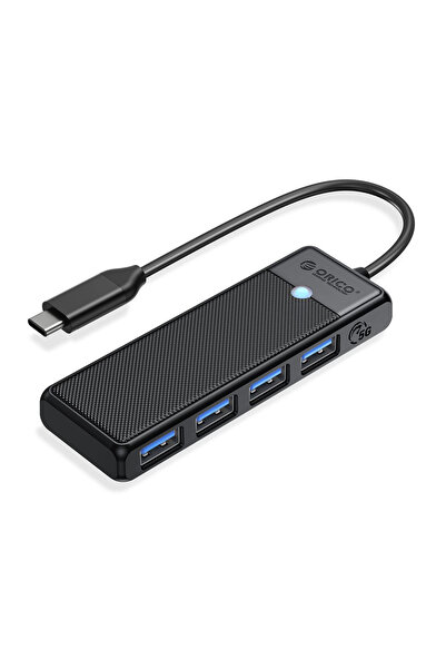 Orico USB hub PAPW4A-C3, 4x θυρών, 5Gbps, USB-C σύνδεση, μαύρο