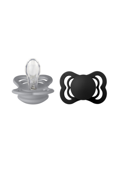Bibs Set 2 suzete Supreme Silicon cu tetină simetrică - Culori și mărimi variate