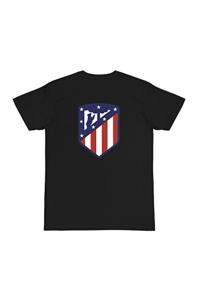 OEM Tricou personalizat Atletico Madrid, model de fotbal, 100% bumbac, negru, L