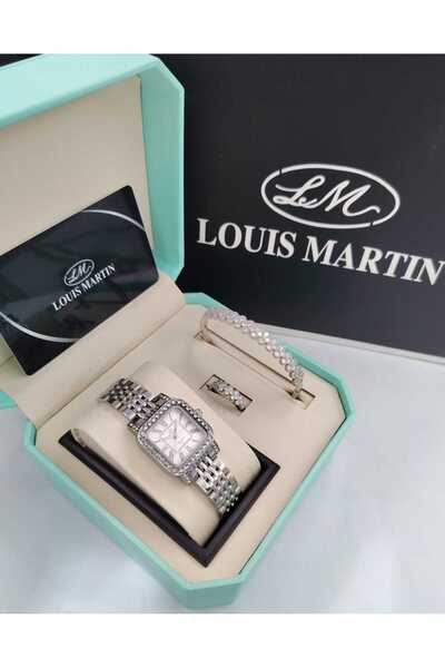 louis martin طقم نسائي ساعه لويس مارتن وسواره وخاتم