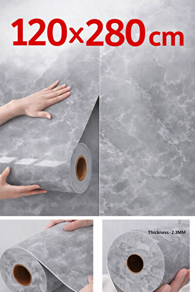UKAB DEKOR 1 Adet 120x280 Cm Tek Parça Rulo Dekoratif Lüks Desen Kendinden Ya...