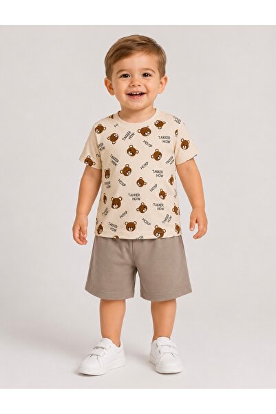Melodikids Boys' Summer T-Shirt Shorts Cotton Set