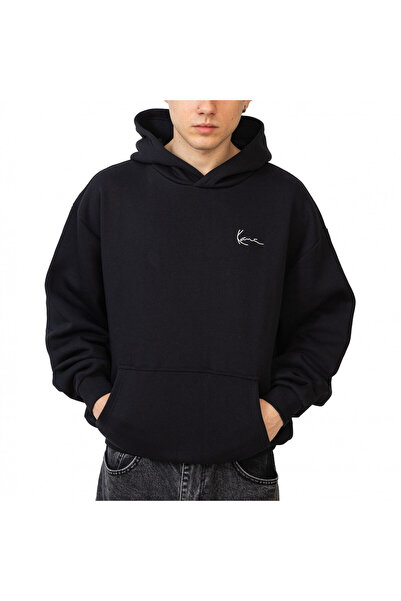 KARL KANI Hanorac bărbați Signature Star Print, oversize, imprimeu stele, negru