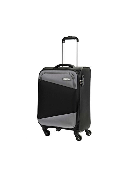 American Tourister Mystic Spinner 68 cm Polyester Soft Trolley, 4 Wheels, Black