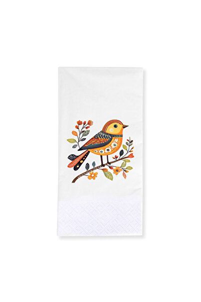 Story 33X33 cm Sparrow Patterned 2-Ply 16-Piece 1/8 Fold White Color Paper Na...
