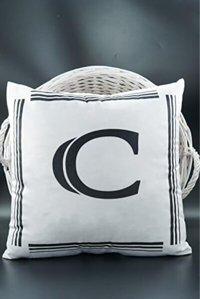Yıldızan Msa Shop Lettered Throw Pillow Cover Velvet 43X43 cm Double Sided Le...