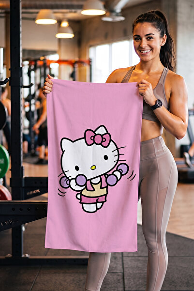 Charmbi Hello Kitty Premium 45x90 Sporcu Havlusu | Ter Emici Pamuklu Dijital ...